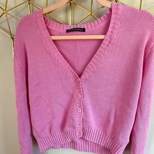 Brandy Melville Pink cropped cardigan